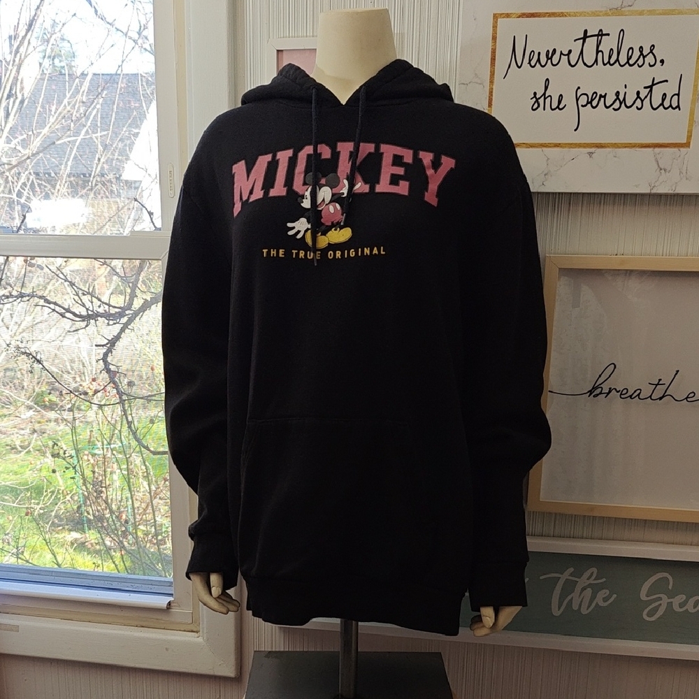 Disney Black and Pink Mickey Hoodie Sweater
